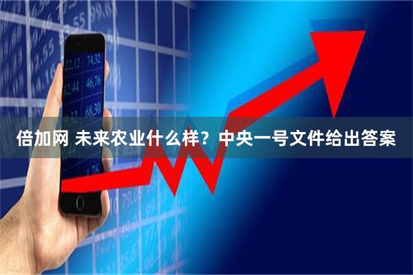 倍加网 未来农业什么样？中央一号文件给出答案